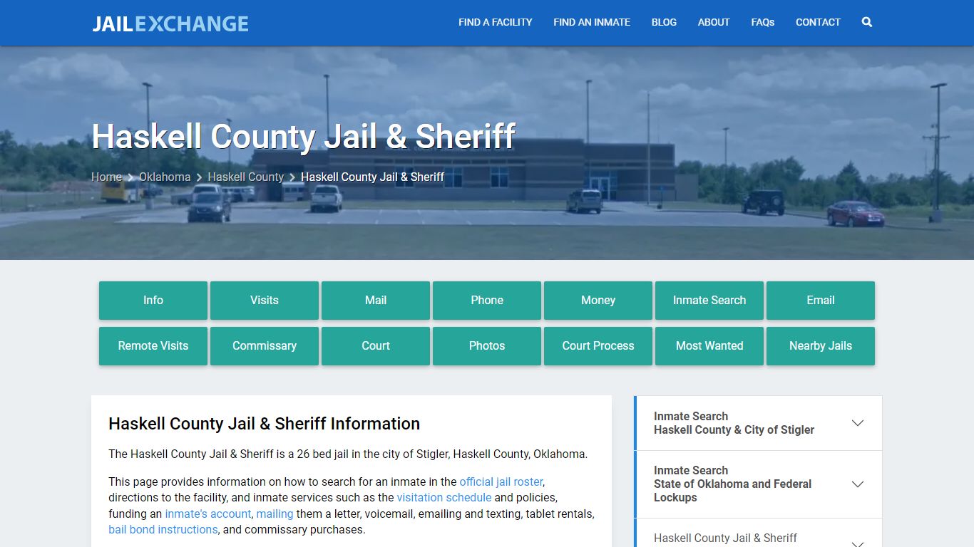 Haskell County Jail & Sheriff, OK Inmate Search, Information